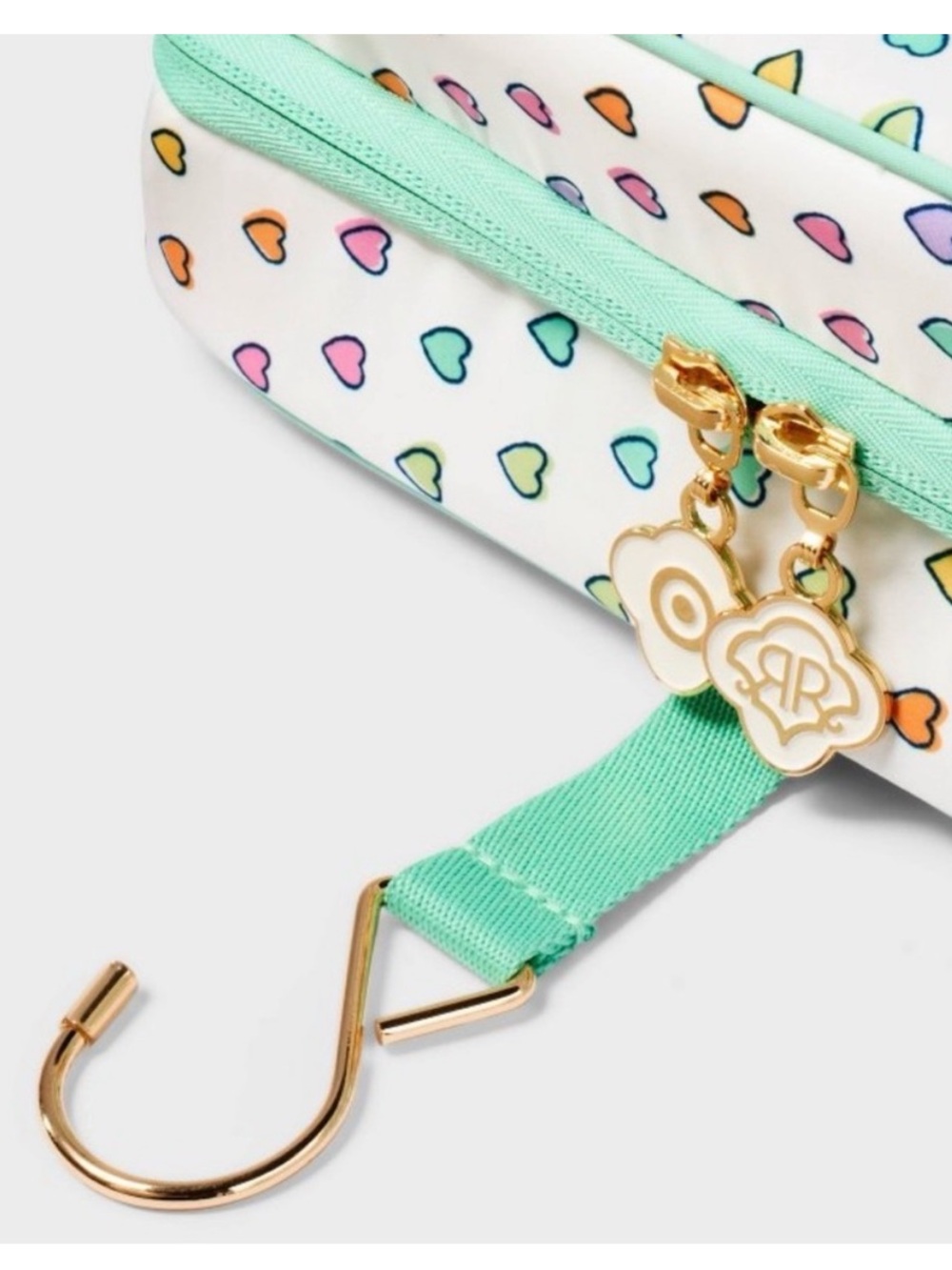 🆕 Roller rabbit x target hanging toiletry bag disco hearts - Picture 3 of 4